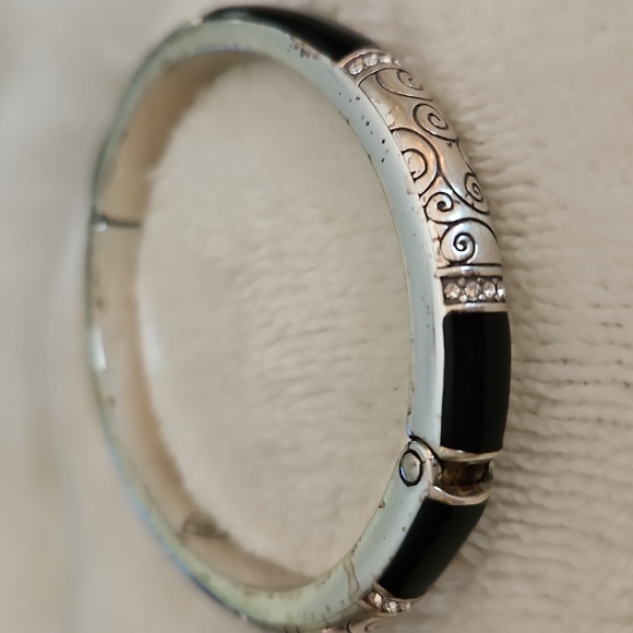 BRIGHTON Wiltern Two-tone Scroll Magnetic Clamper Bangle Bracelet - Picture 6 of 11